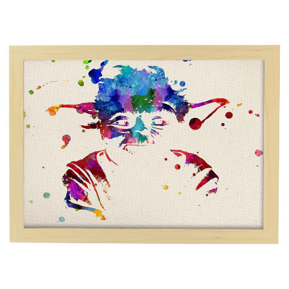 Nacnic Poster Acuarela De Yoda Y Películas Antiguas