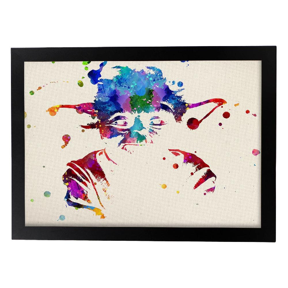 Nacnic Poster Acuarela De Yoda Y Películas Antiguas