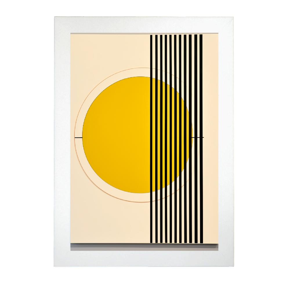 Nacnic Póster Bauhaus Círculo Amarillo Y Líneas Negras