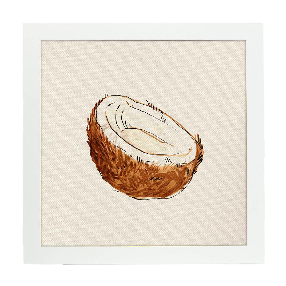 Nacnic Póster Cuadrado De Coconuts Con Ilustraciones De Frutas Y Verduras