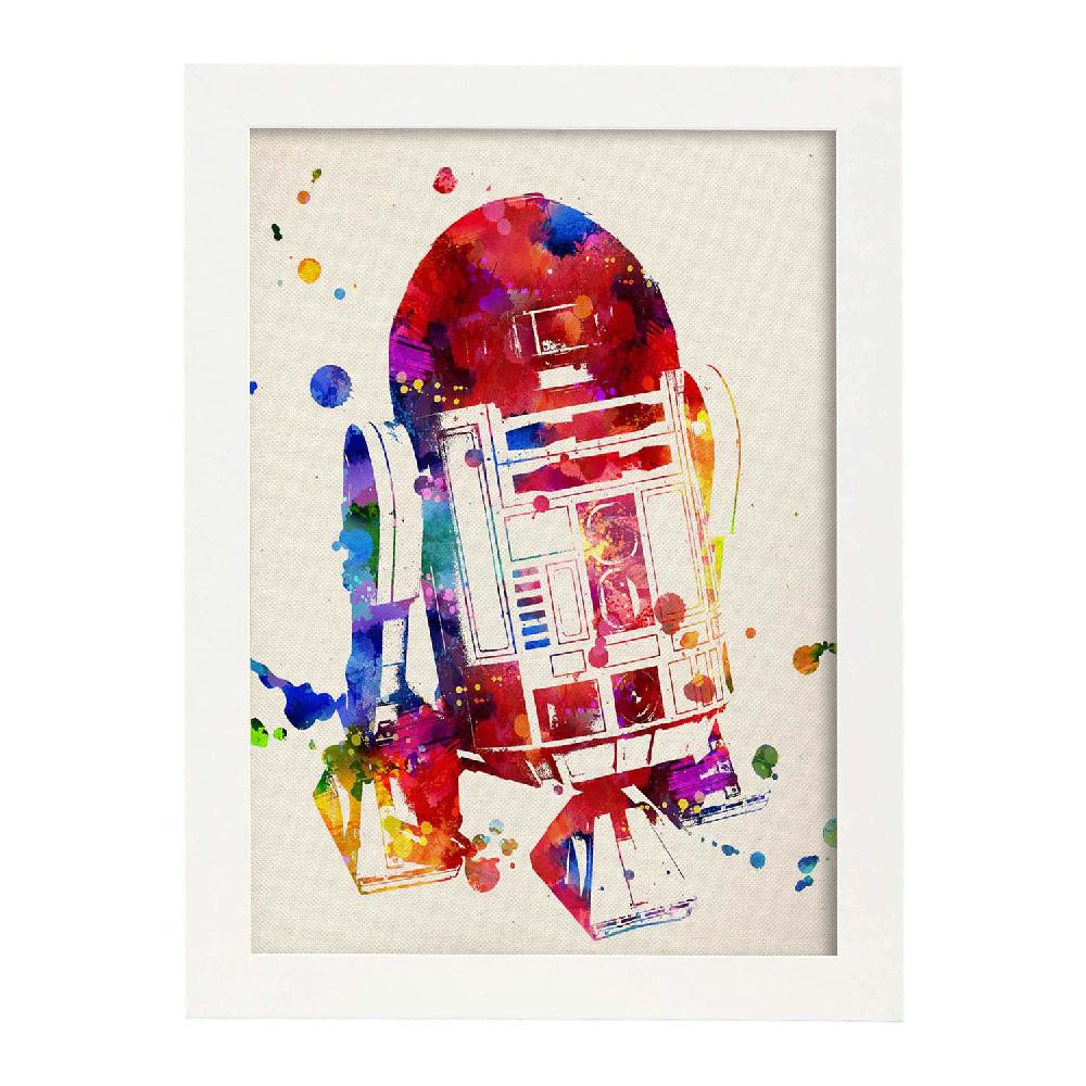 Nacnic Poster De Acuarela R2D2 De Películas Antiguas