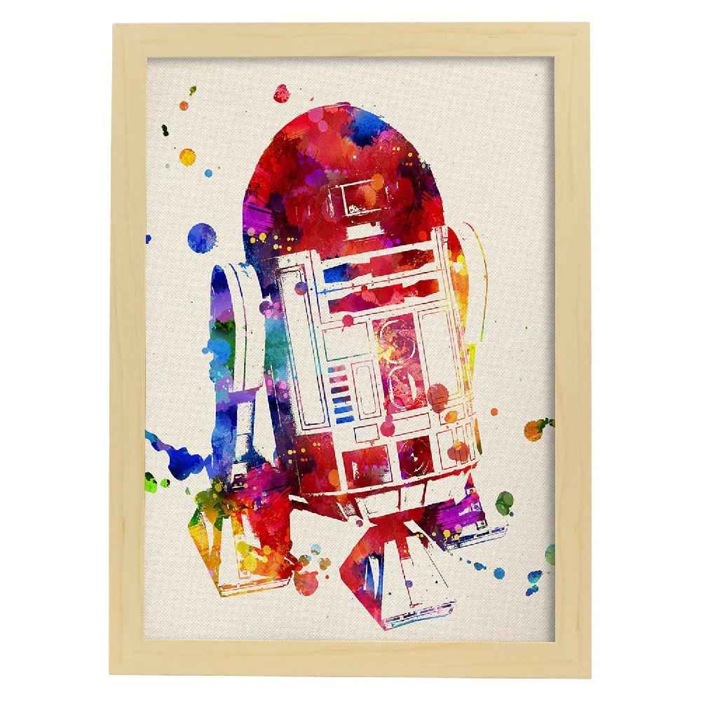 Nacnic Poster De Acuarela R2D2 De Películas Antiguas