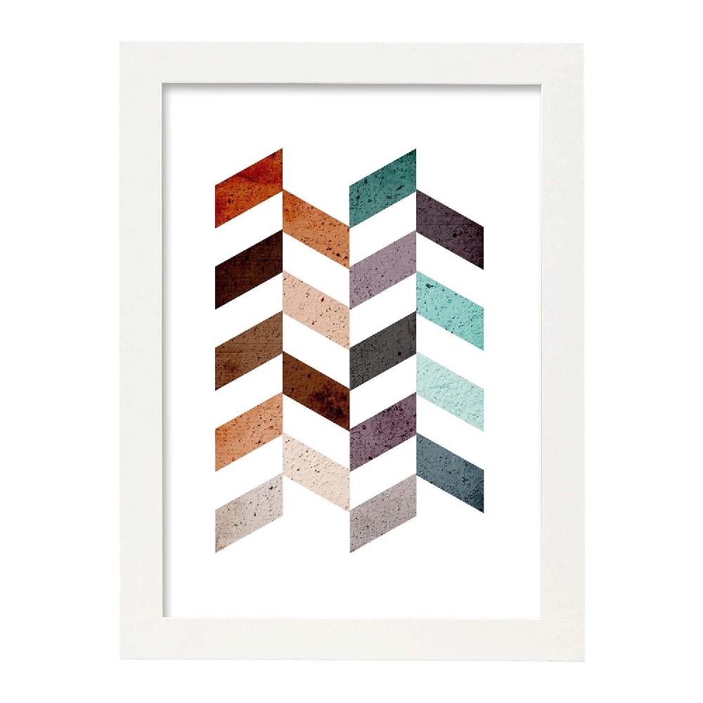 Nacnic Póster De Amanecer Y Atardecer Geométrico Colorido