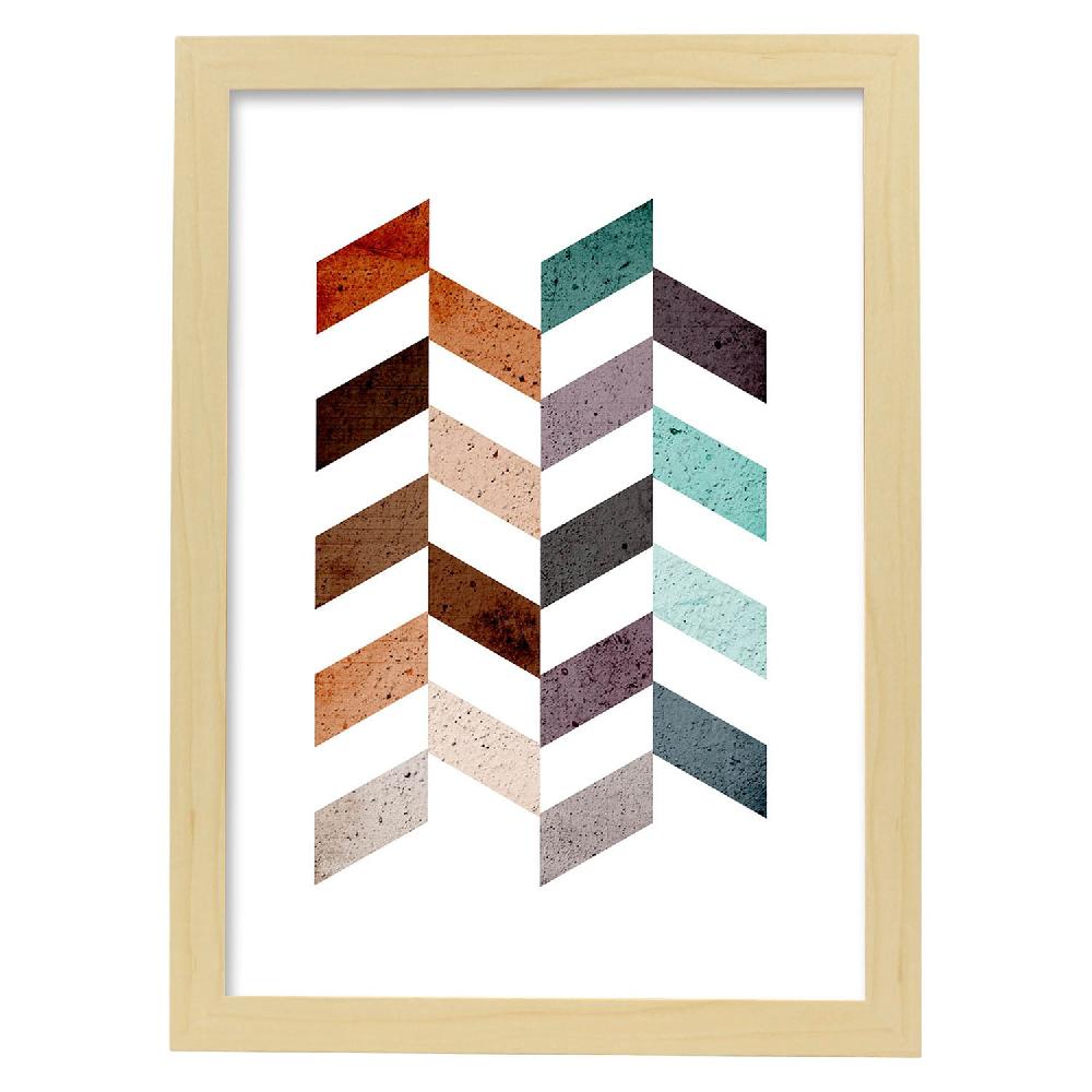 Nacnic Póster De Amanecer Y Atardecer Geométrico Colorido