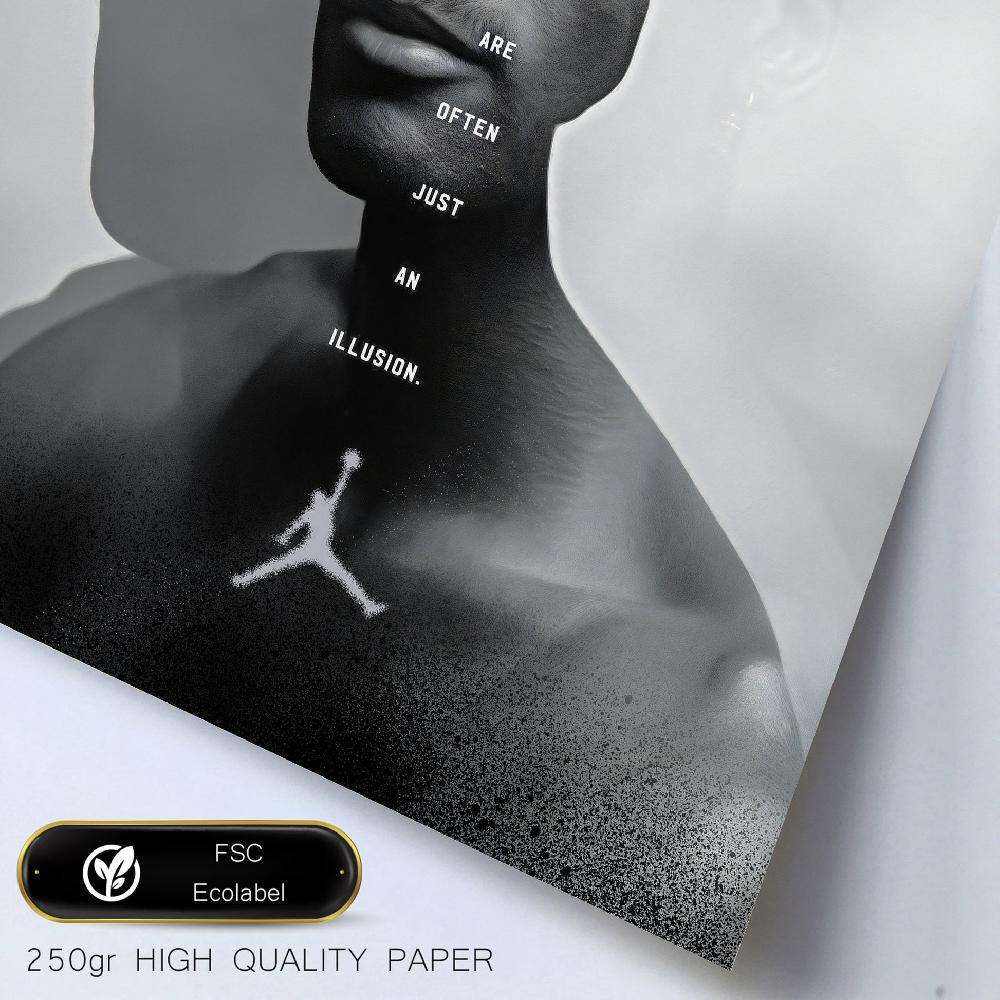 Nacnic Póster De Baloncesto Icono King James Jordan Nike