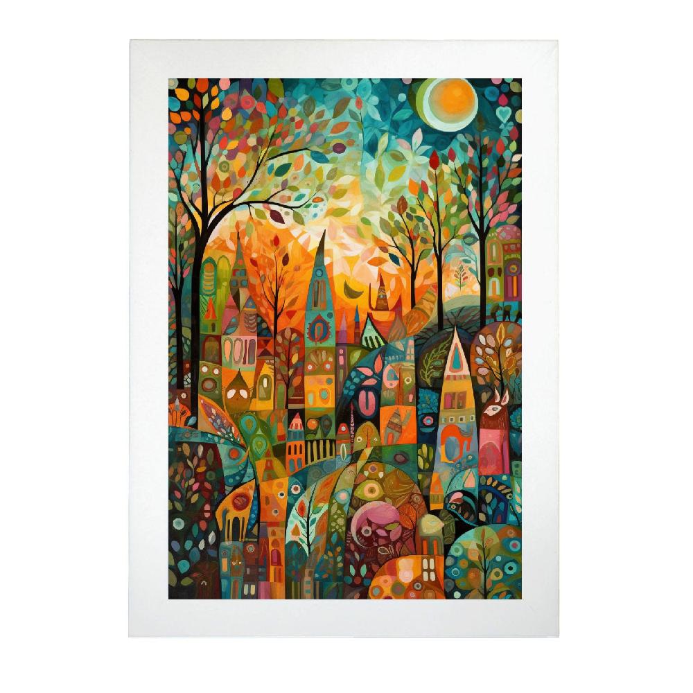 Nacnic Póster De Bosque Caprichoso Con Criaturas Juguetonas