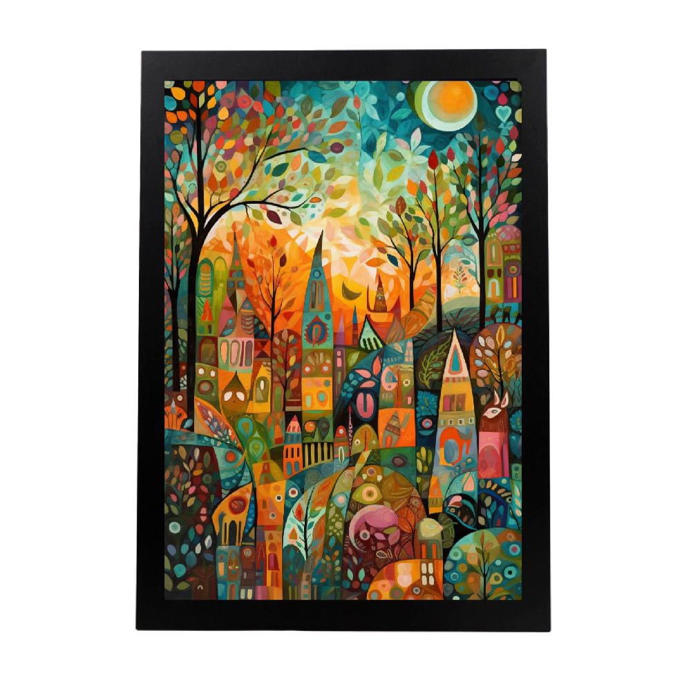 nacnic Póster de Bosque Caprichoso con Criaturas Juguetonas