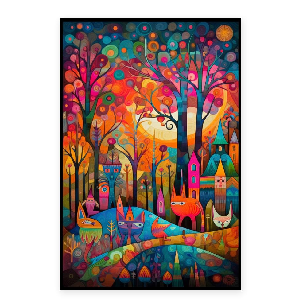 Nacnic Póster De Bosque Caprichoso Y Criaturas Juguetonas