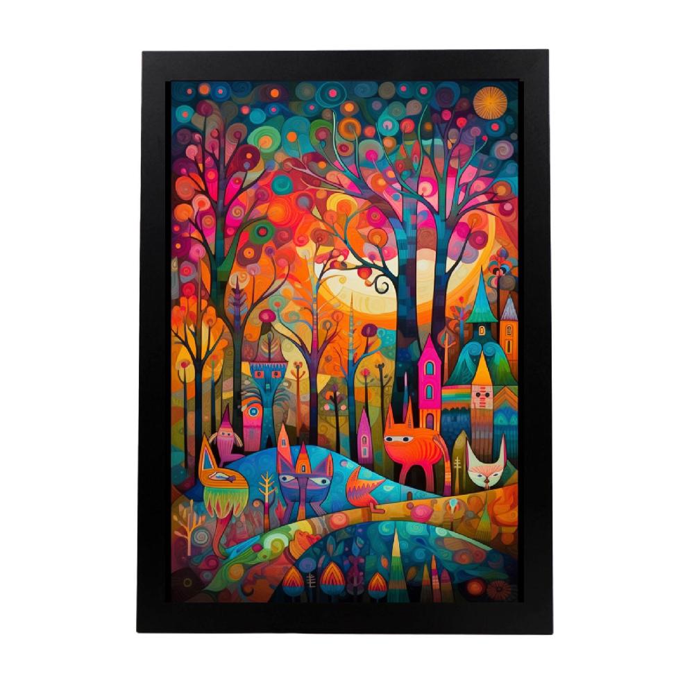 nacnic Póster de Bosque Caprichoso y Criaturas Juguetonas