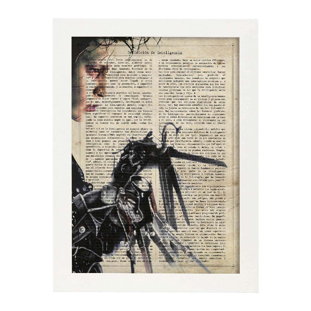 Nacnic Póster De Eduardo Manos-Tijeras Y Personajes Importantes