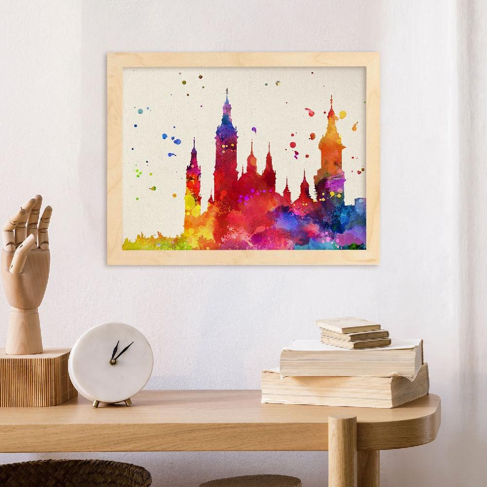 nacnic Póster de El Pilar Zaragoza y Mapa de España