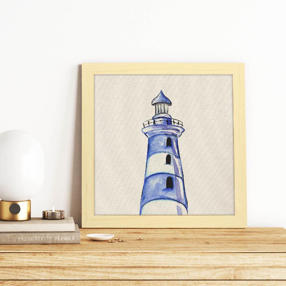 nacnic Póster de Faro Encantado con Dibujos del Mar