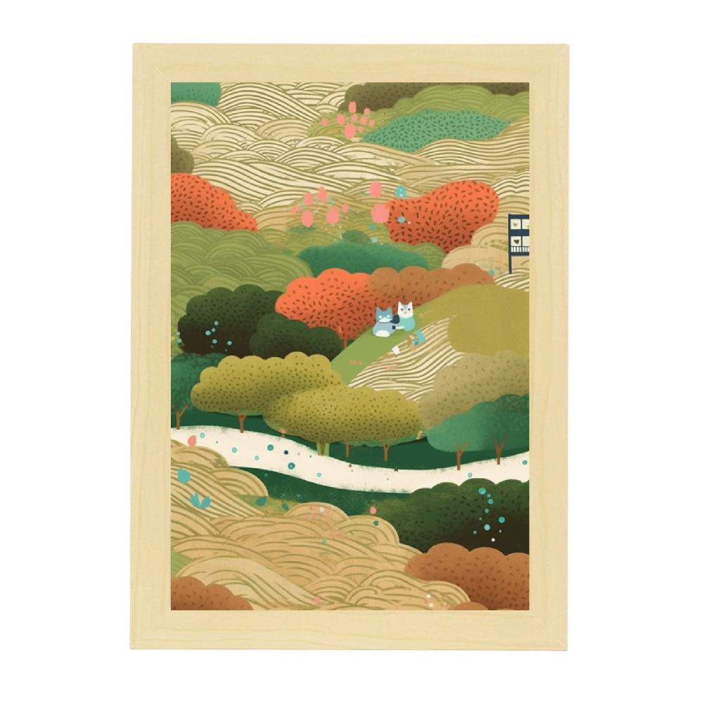 Nacnic Póster De Gato Encantador Estilo Jardín Ryo Takemasa Y Wu