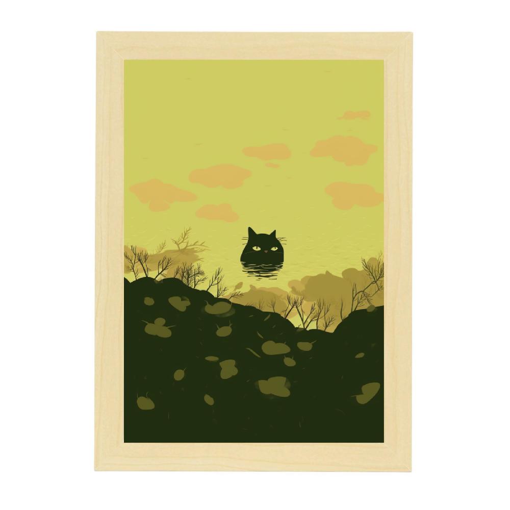 Nacnic Póster De Gato Lindo En Estilo Jardín Ryo Takemasa Y Wu