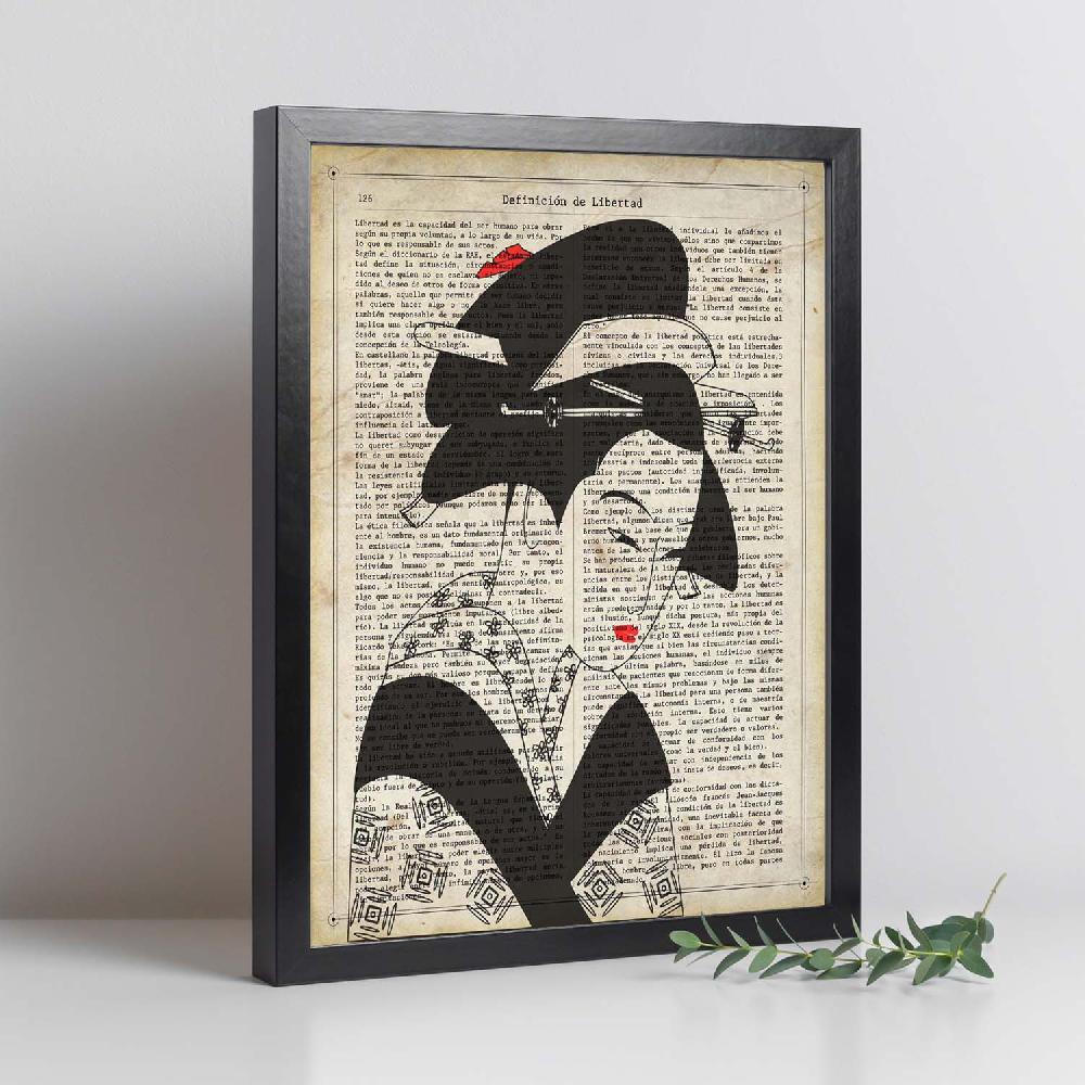 Nacnic Póster De Geisha En Blanco Y Negro Con Diseños Japoneses
