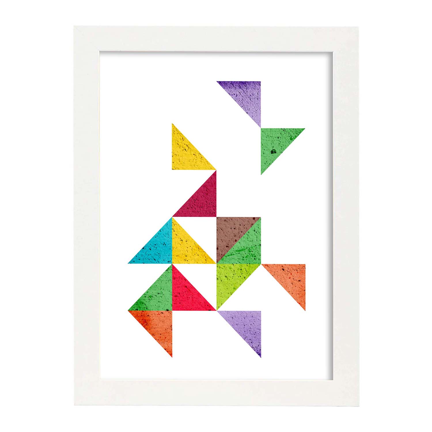 Nacnic Póster De Geometría Colorida Y Triangulos Tetris