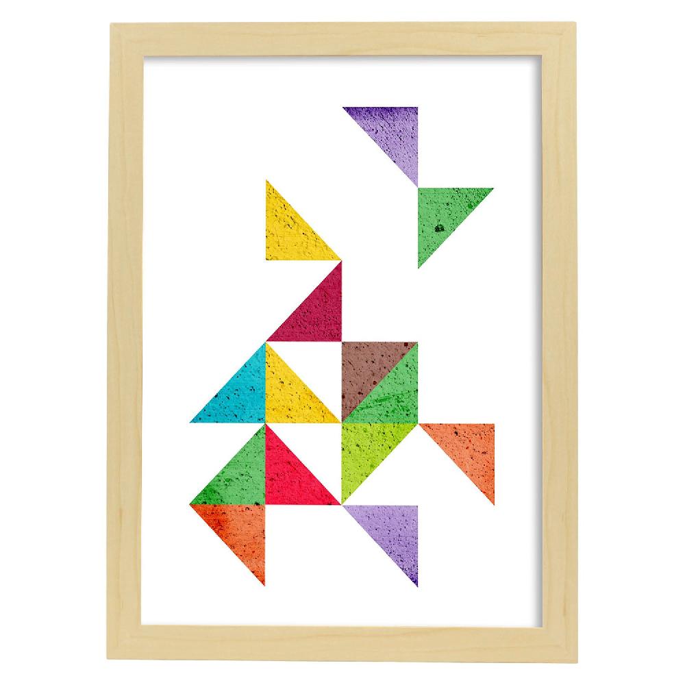 Nacnic Póster De Geometría Colorida Y Triangulos Tetris