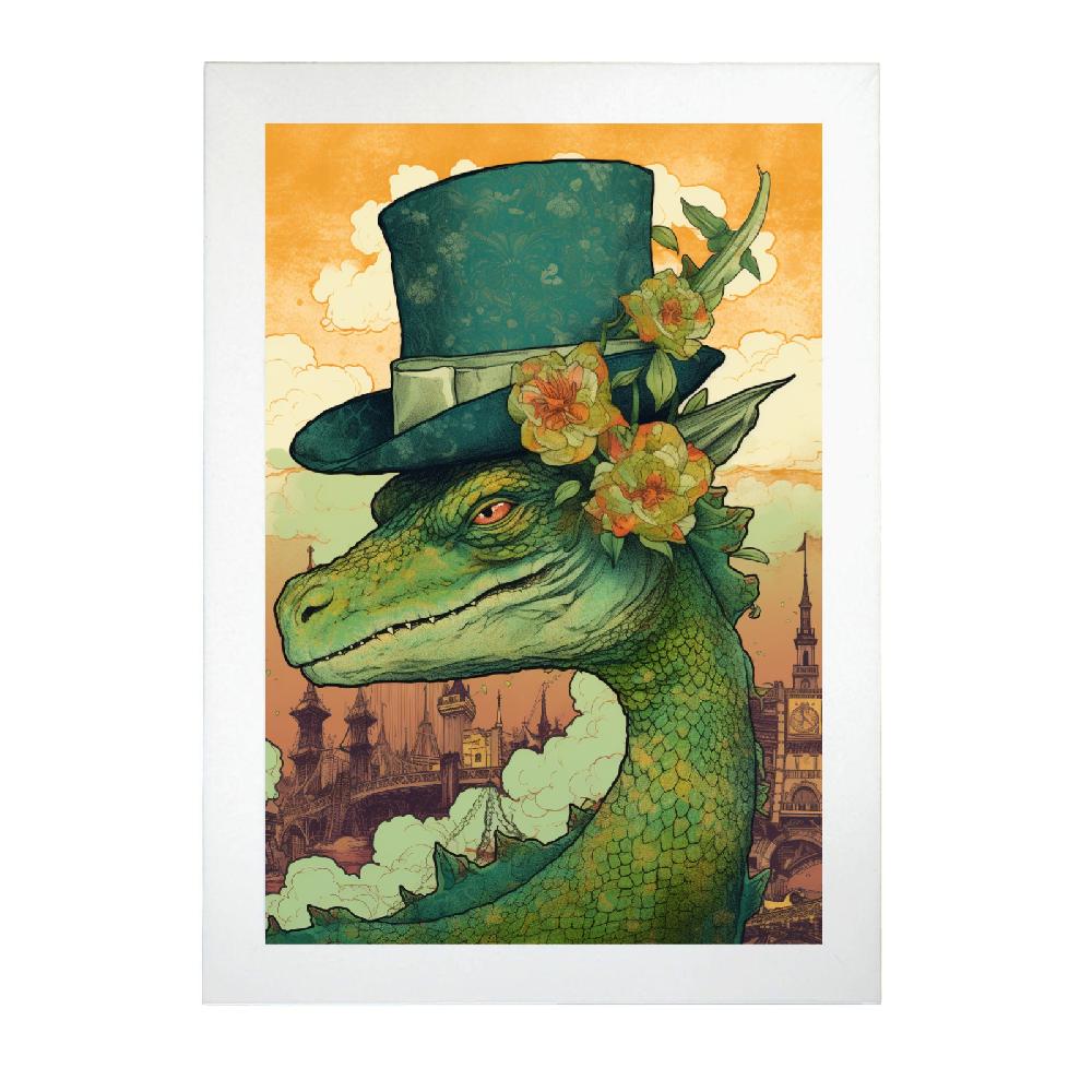 Nacnic Póster De Ilustración Verde Surrealista Pop Art