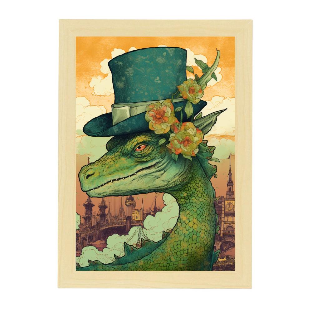 Nacnic Póster De Ilustración Verde Surrealista Pop Art