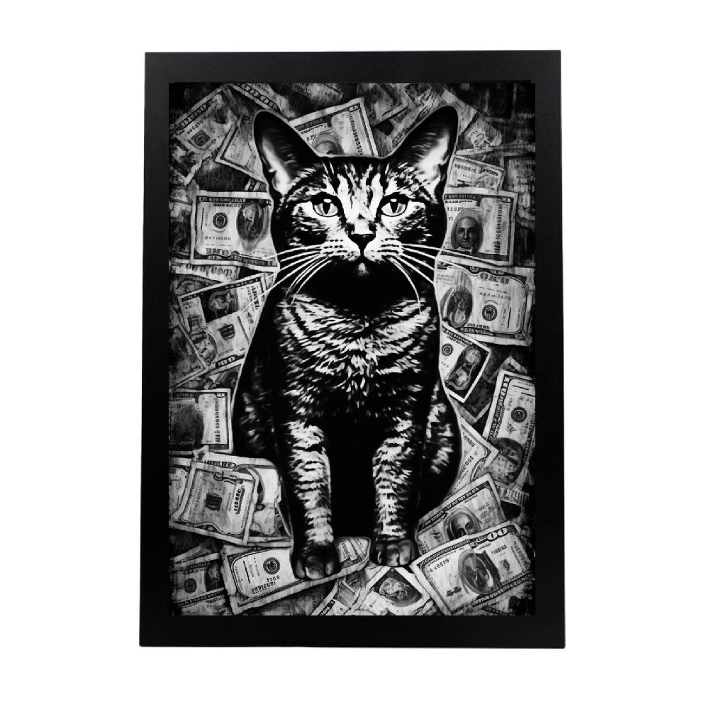 nacnic Póster de Impuestos de Gatos en Blanco y Negro