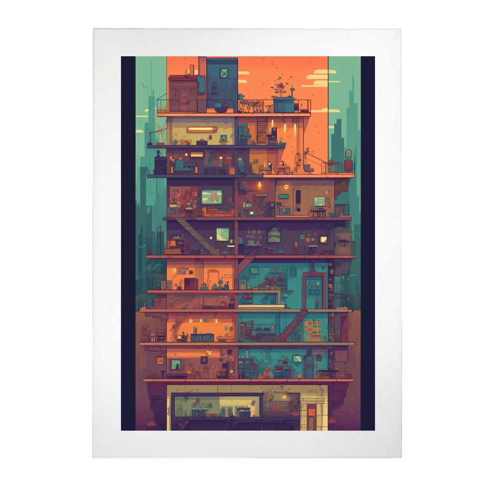 Nacnic Póster De Juegos De Construcción Estilo Dist