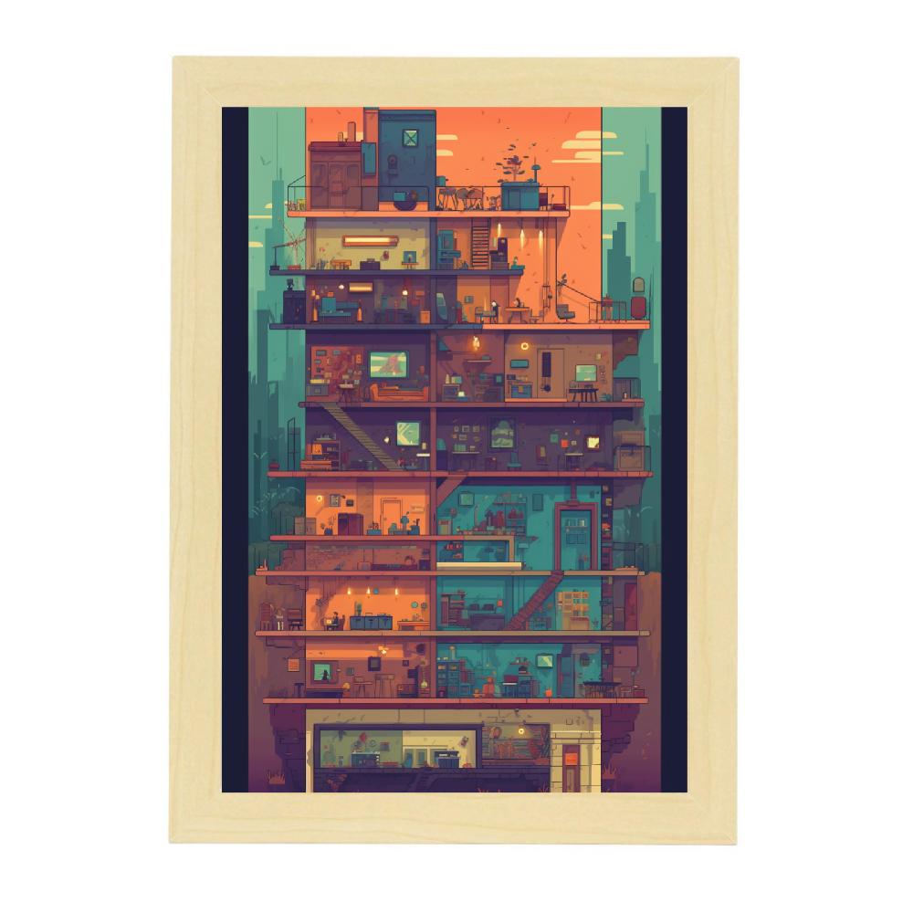 Nacnic Póster De Juegos De Construcción Estilo Dist