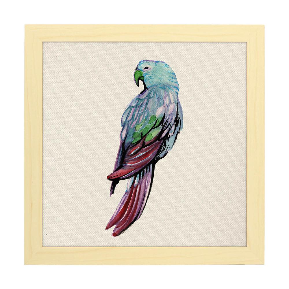 Nacnic Póster De Lorito Azul Con Dibujos De Pájaros