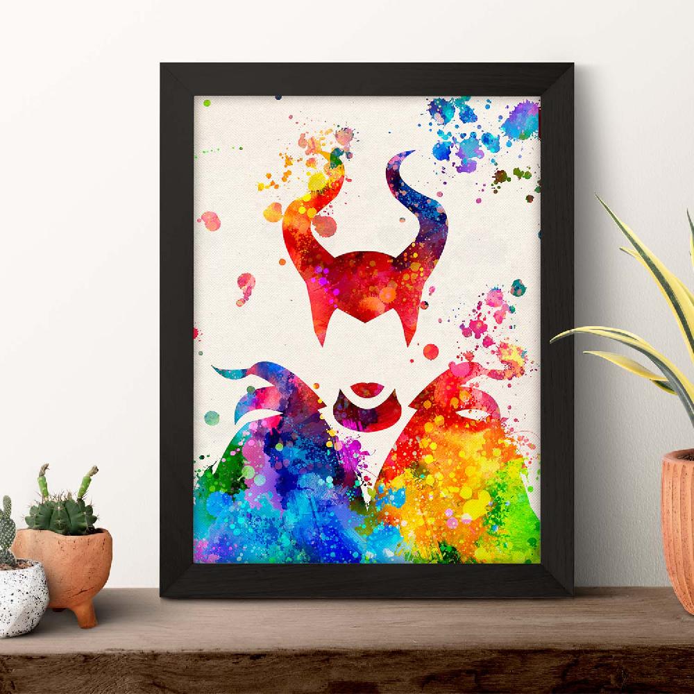 Nacnic Póster De Maléfica En Estilo Explosión De Color