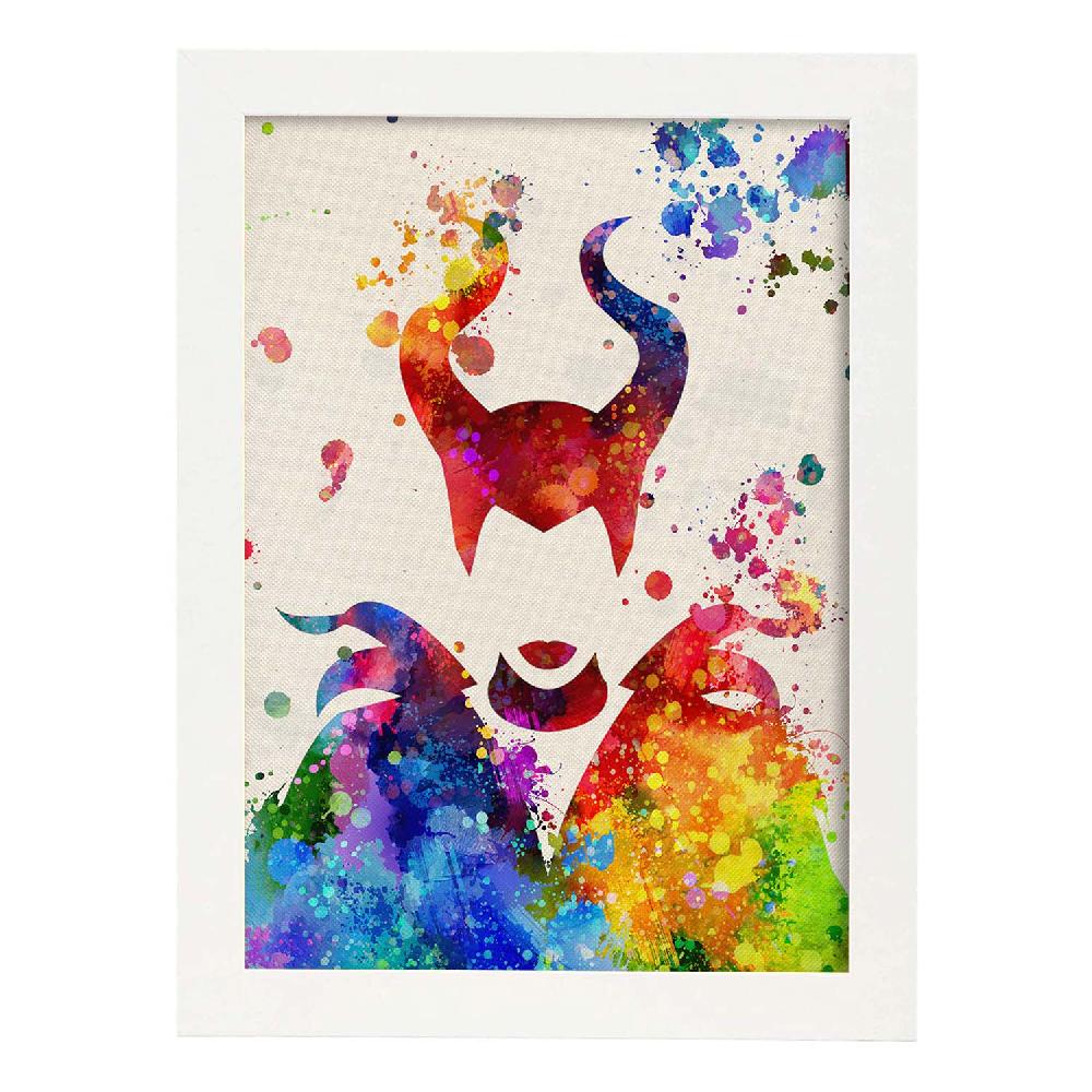 Nacnic Póster De Maléfica En Estilo Explosión De Color