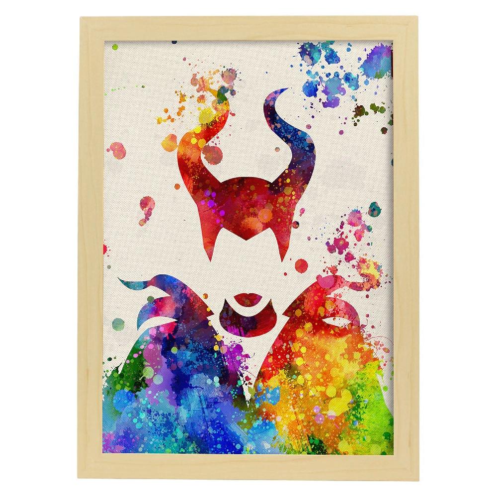 Nacnic Póster De Maléfica En Estilo Explosión De Color