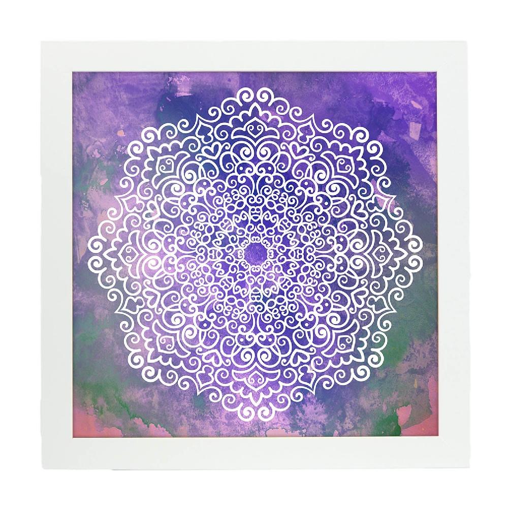 Nacnic Póster De Mandala Azul Claro Éter Con Dibujos Coloridos