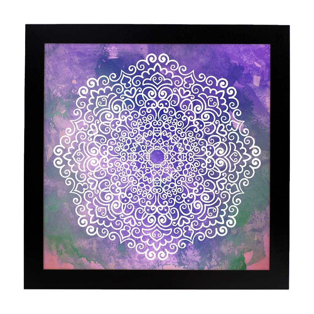 Nacnic Póster De Mandala Azul Claro Éter Con Dibujos Coloridos