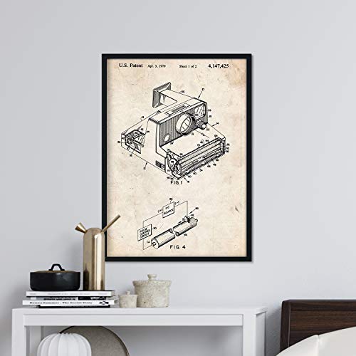 nacnic Póster de Patente de Cámara Polaroid Antigua