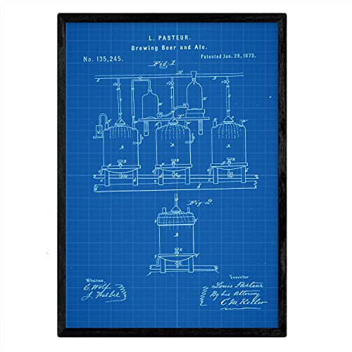 nacnic Póster de Patente de Elaboración de Cerveza Antigua