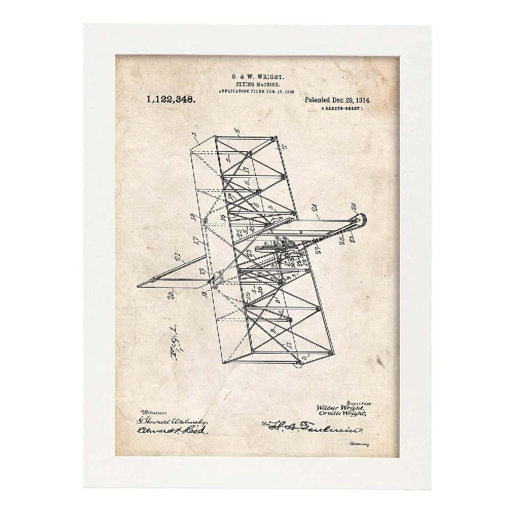 Nacnic Poster De Patente De Maquina Voladora Antigua