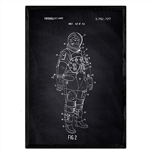 Nacnic Poster De Patente De Traje De Astronauta Antiguo