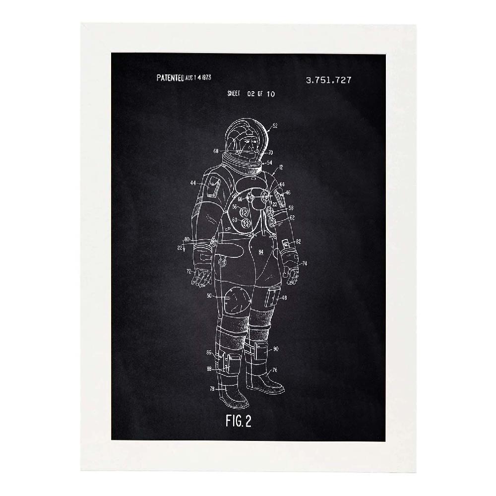 Nacnic Poster De Patente De Traje De Astronauta Antiguo