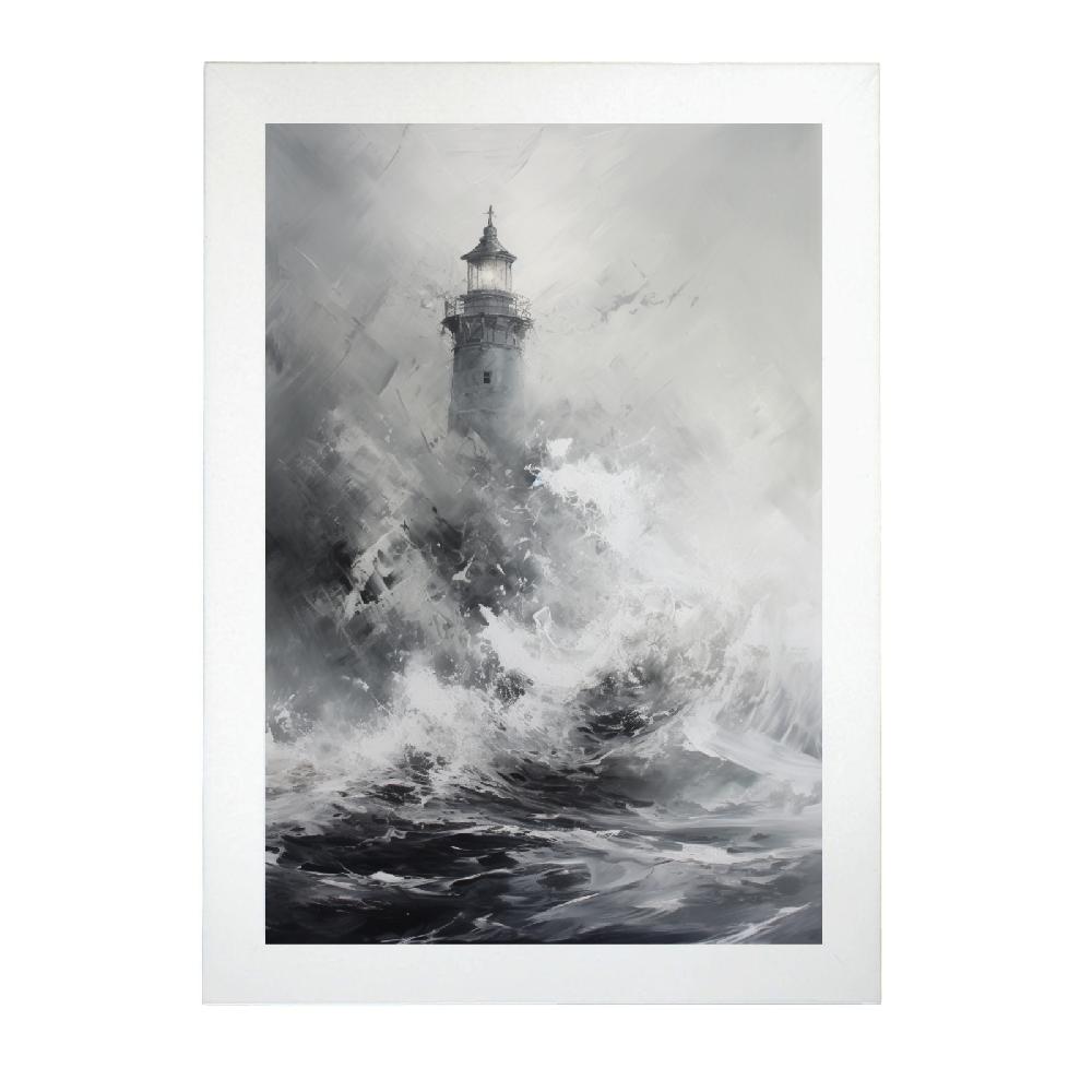 Nacnic Póster De Pintura Abstracta En Oleo Blanco Masivo