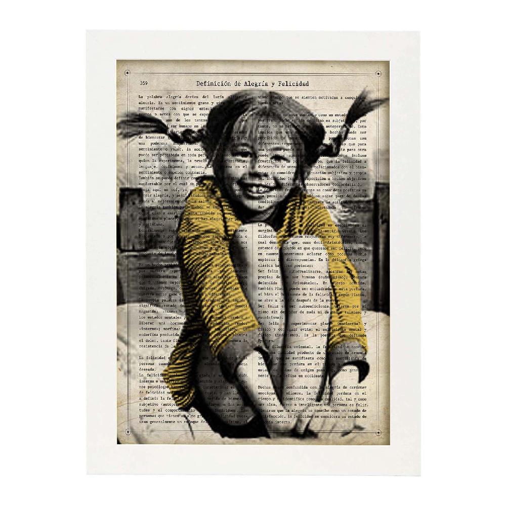 Nacnic Póster De Pippi Langstrumpf En Blanco Y Negro