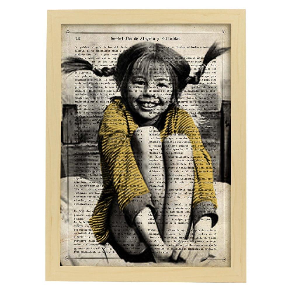 Nacnic Póster De Pippi Langstrumpf En Blanco Y Negro