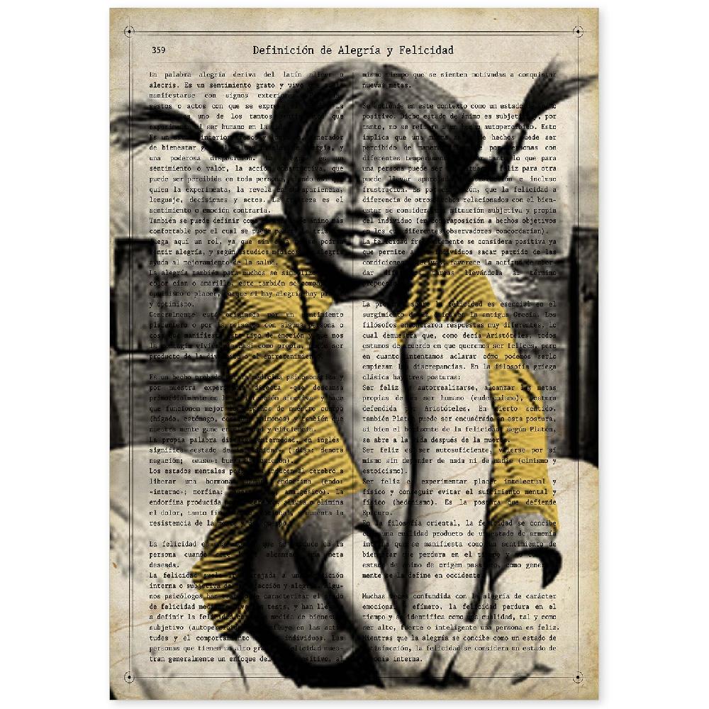 nacnic Póster de Pippi Langstrumpf en Blanco y Negro