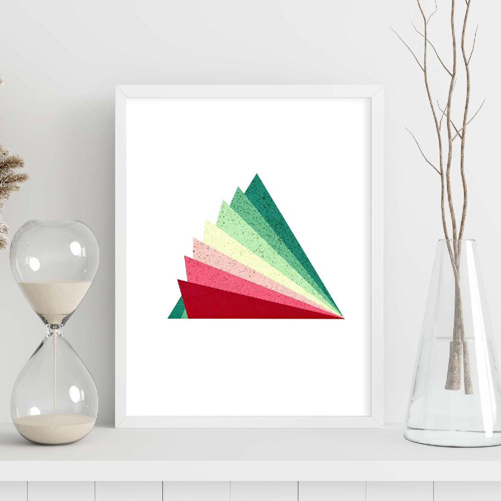 Nacnic Póster De Triangulo Colorido Con Geometría Ilustrada