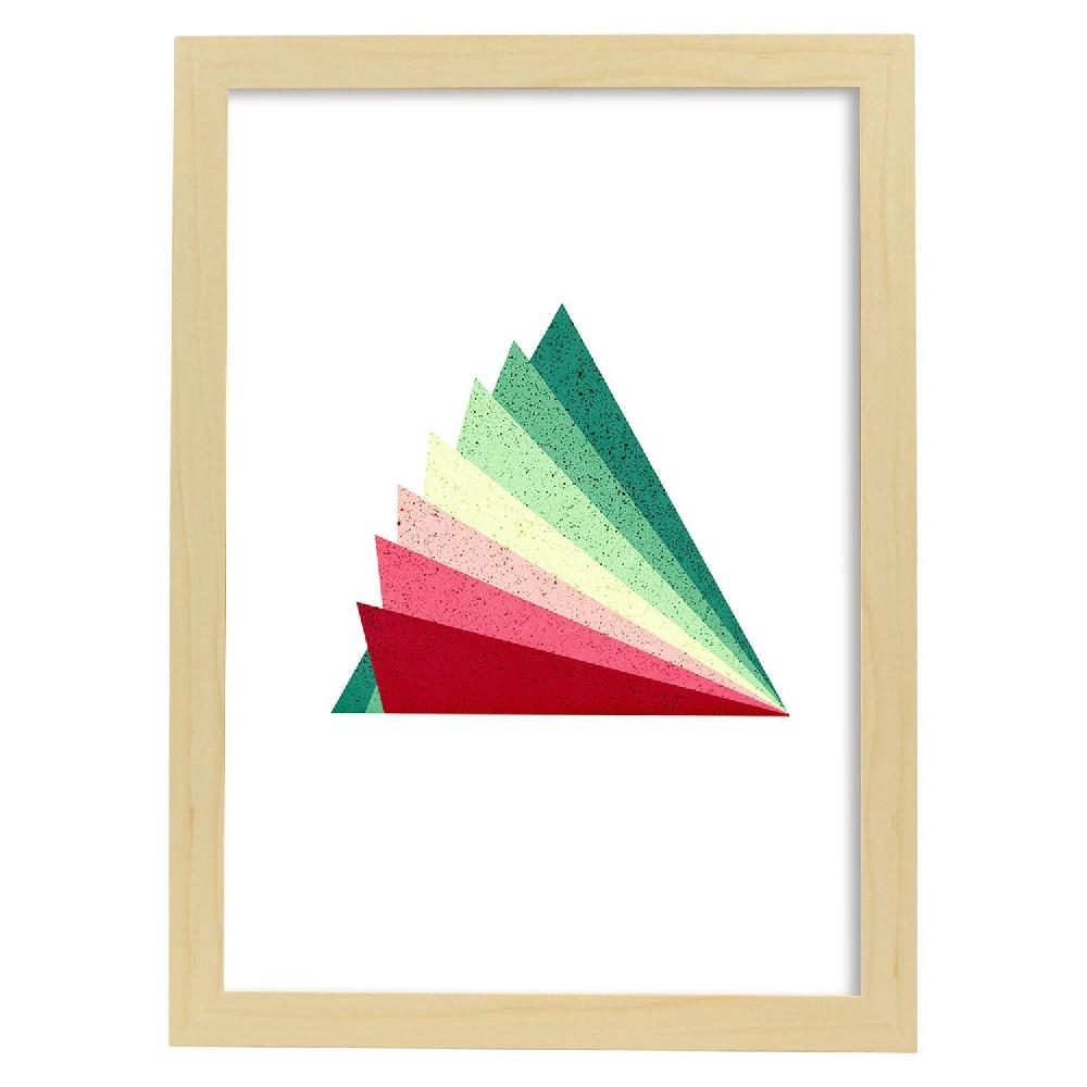 Nacnic Póster De Triangulo Colorido Con Geometría Ilustrada