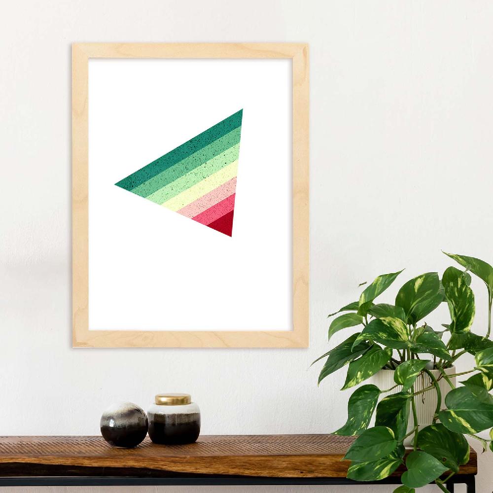 Nacnic Póster De Triángulo Invertido Y Geometría Colorida