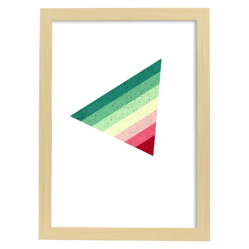 Nacnic Póster De Triángulo Invertido Y Geometría Colorida