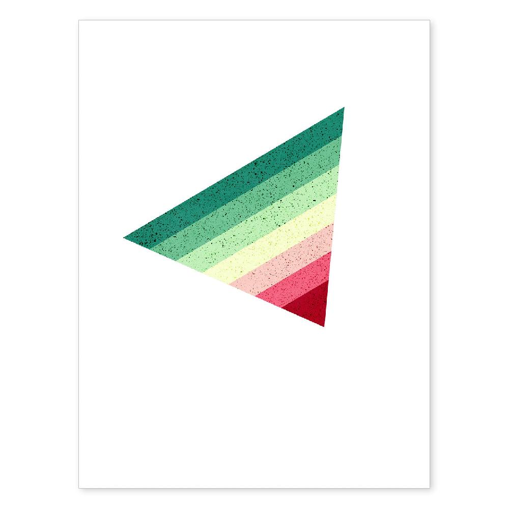 nacnic Póster de Triángulo Invertido y Geometría Colorida