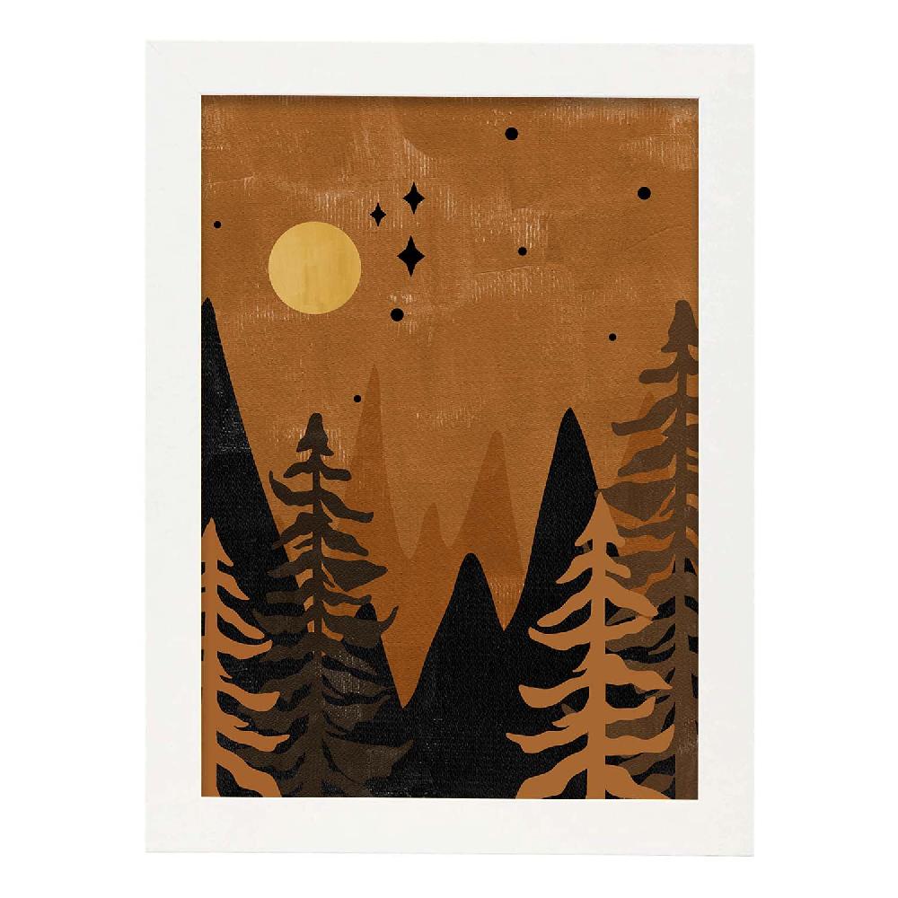 Nacnic Póster Dibujos De Naturaleza En Tonos Marrones