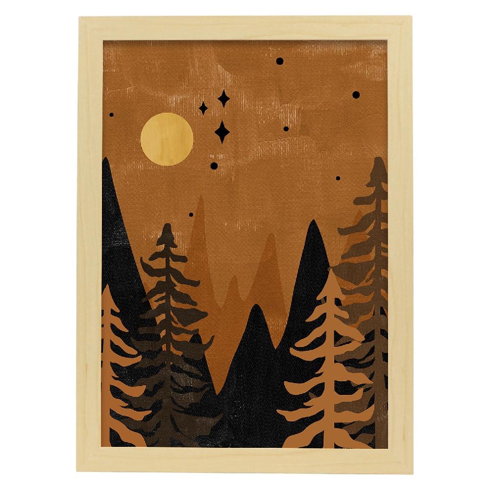 Nacnic Póster Dibujos De Naturaleza En Tonos Marrones