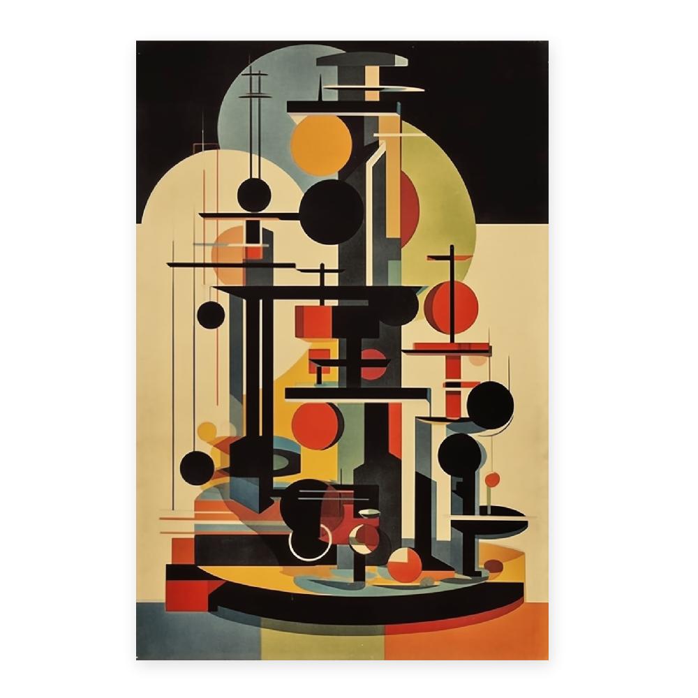 Nacnic Póster Estilo Bauhaus De Objeto Vanguardista