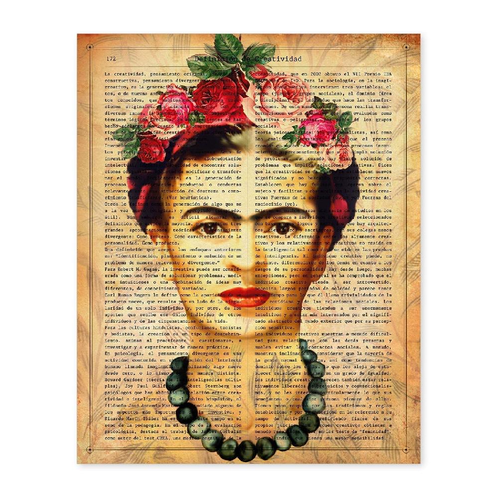 nacnic Poster Frida Marron de Personajes Importantes
